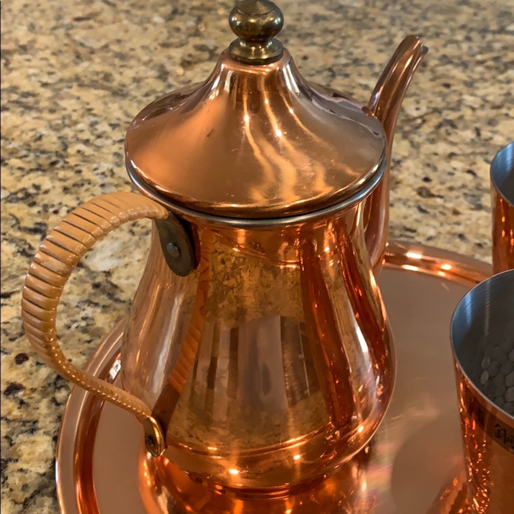 ✨Real Pure Copper Antique Tea Set✨ - Picture 4 of 14